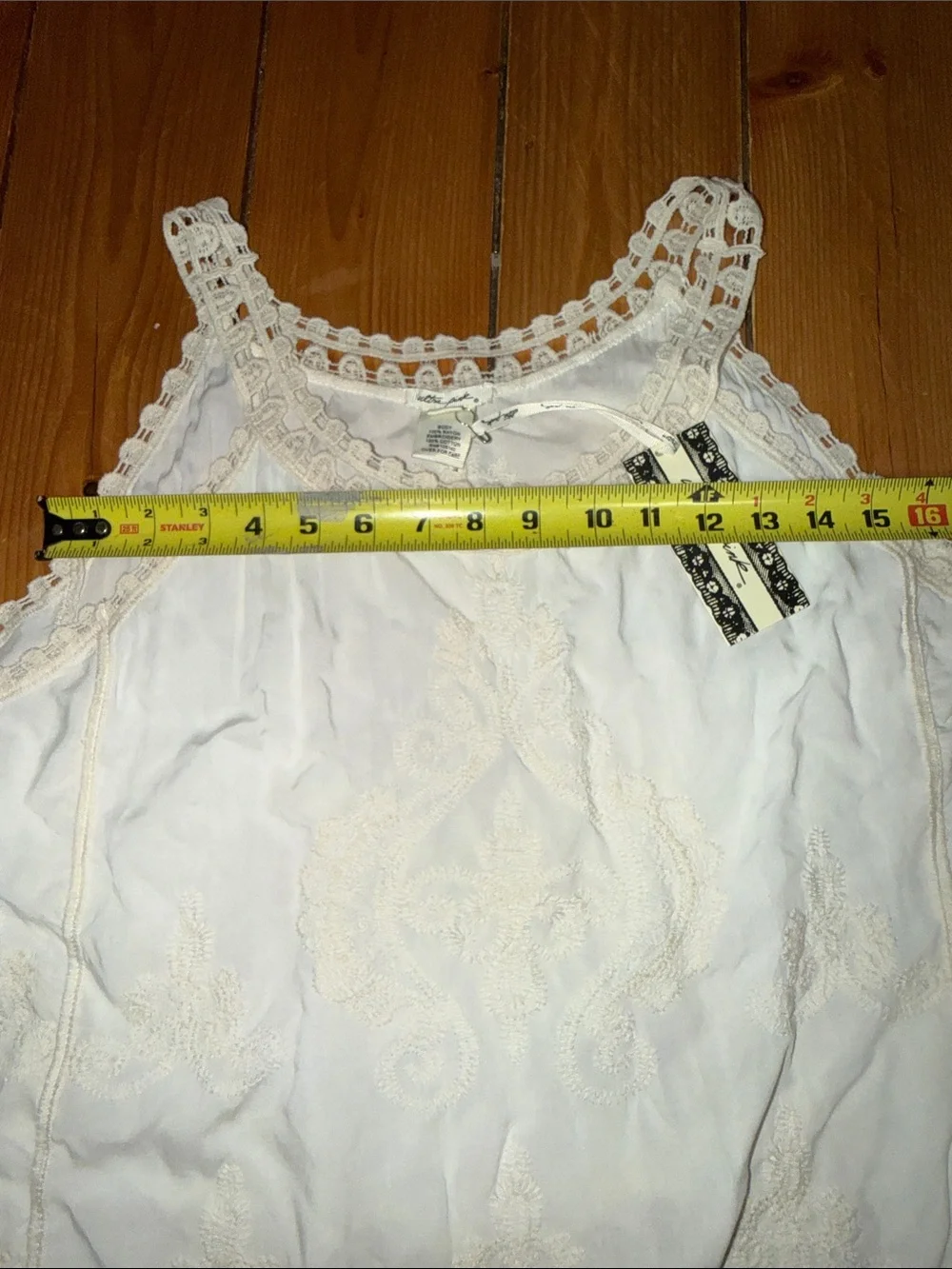 Ultra Pink Cream Lace-Trim Camisole NWT size XL